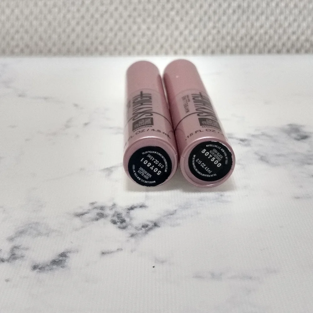 2 Mayballine Lash Sensational Sky High Mascara Travel Size .15 Oz New